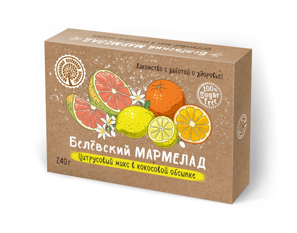  Мармелад белевский на фруктозе 240г "Цитрусовый микс" в Лангепасе